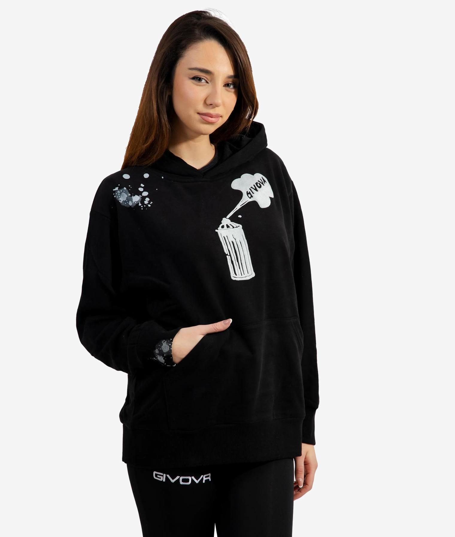 Felpa Spray Black Unisex (Copia)