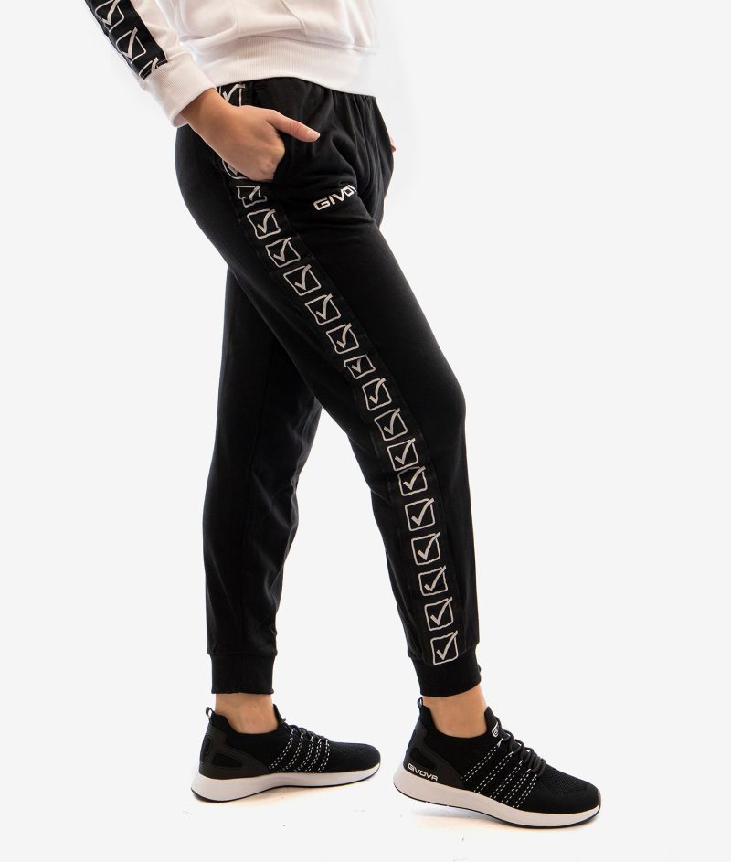 Indian Maharadja Poly Terry Broek T010110 Zwart