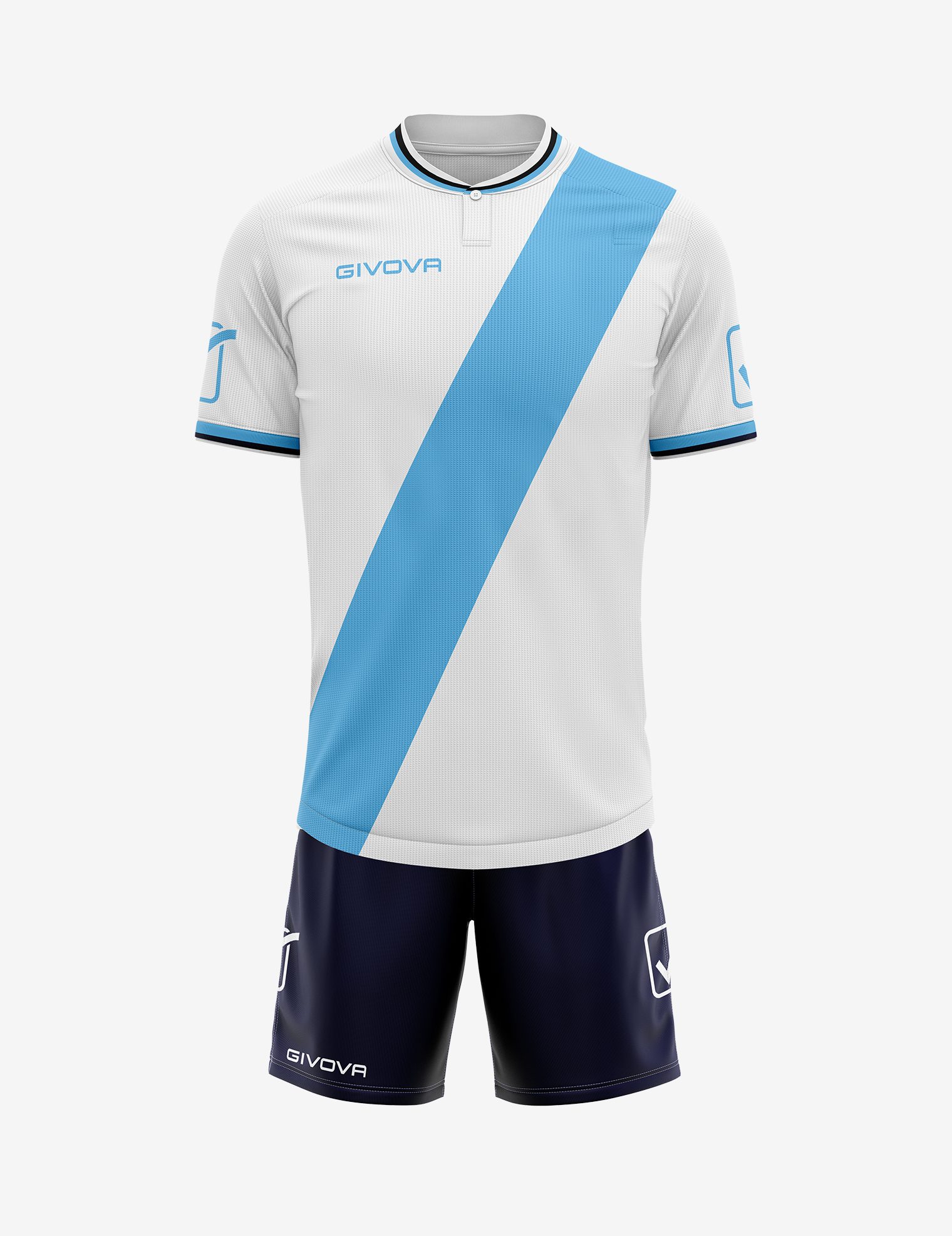 Kit Calcio Givova Leader Junior Completo – Maniche Lunghe, Distintivo E Numeri Stampati – Per Bambini